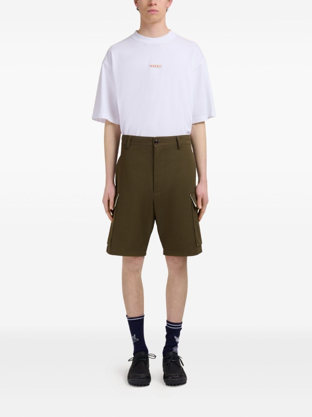 gabardine cargo shorts - 2