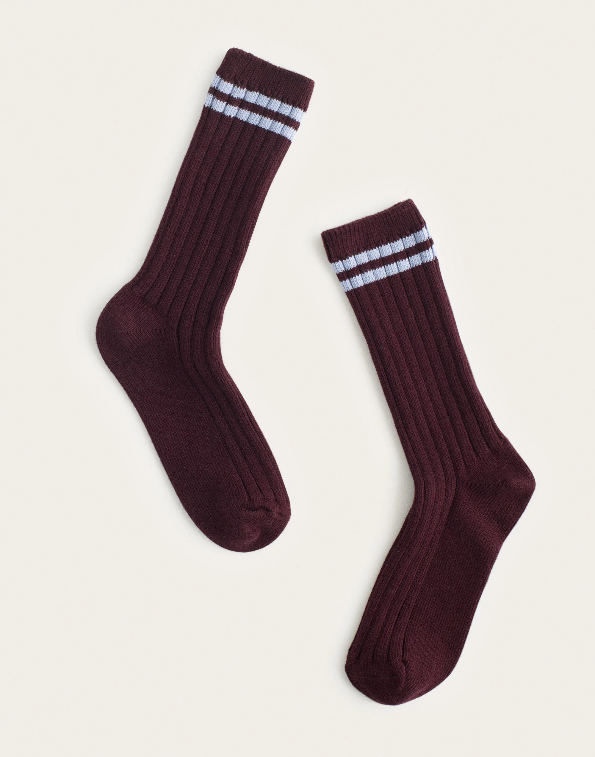 Contrast-Stripe Crew Socks - 1
