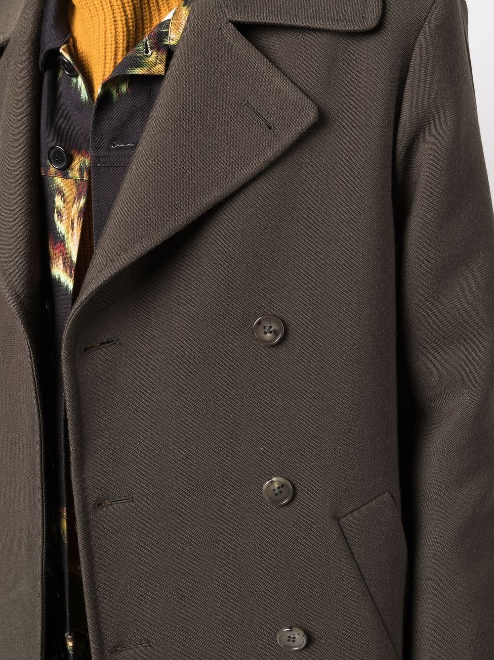 double-breasted wool coat - 5