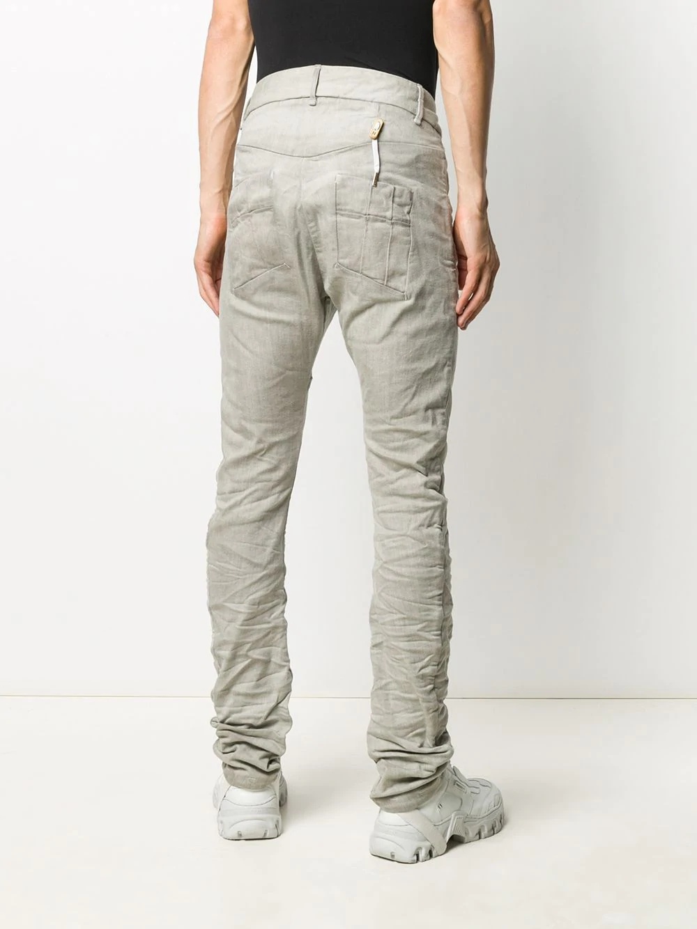 crinkled skinny trousers - 4