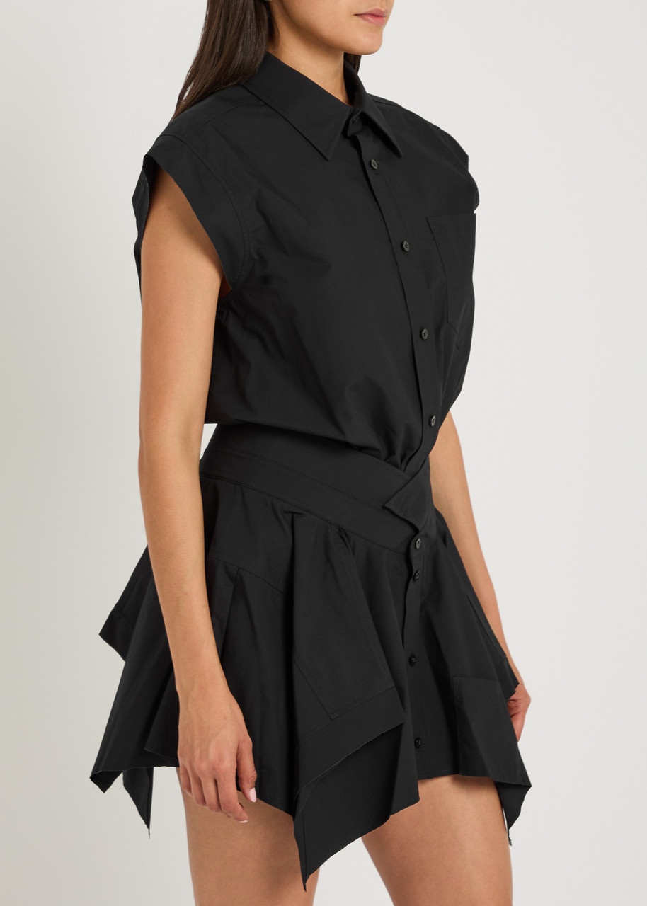 Alexanderwang.t Asymmetric Cotton Shirt Mini Dress - 2