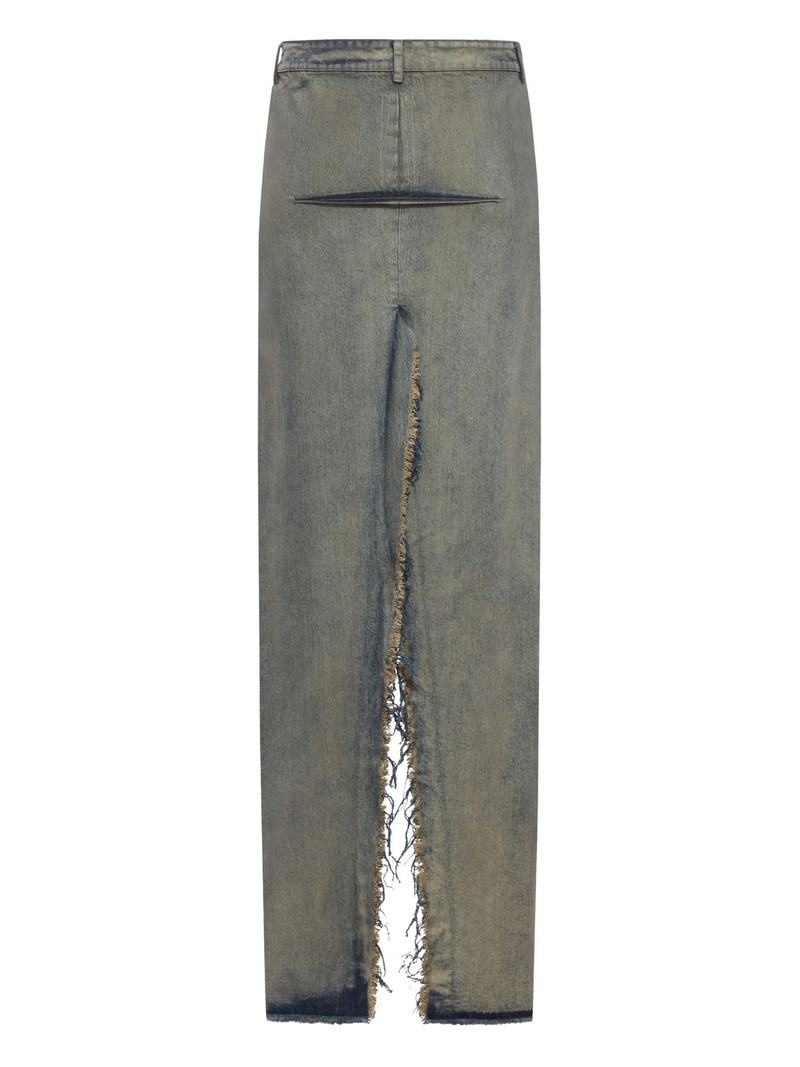 Rick Owens Denim Sliced Skirt outlook
