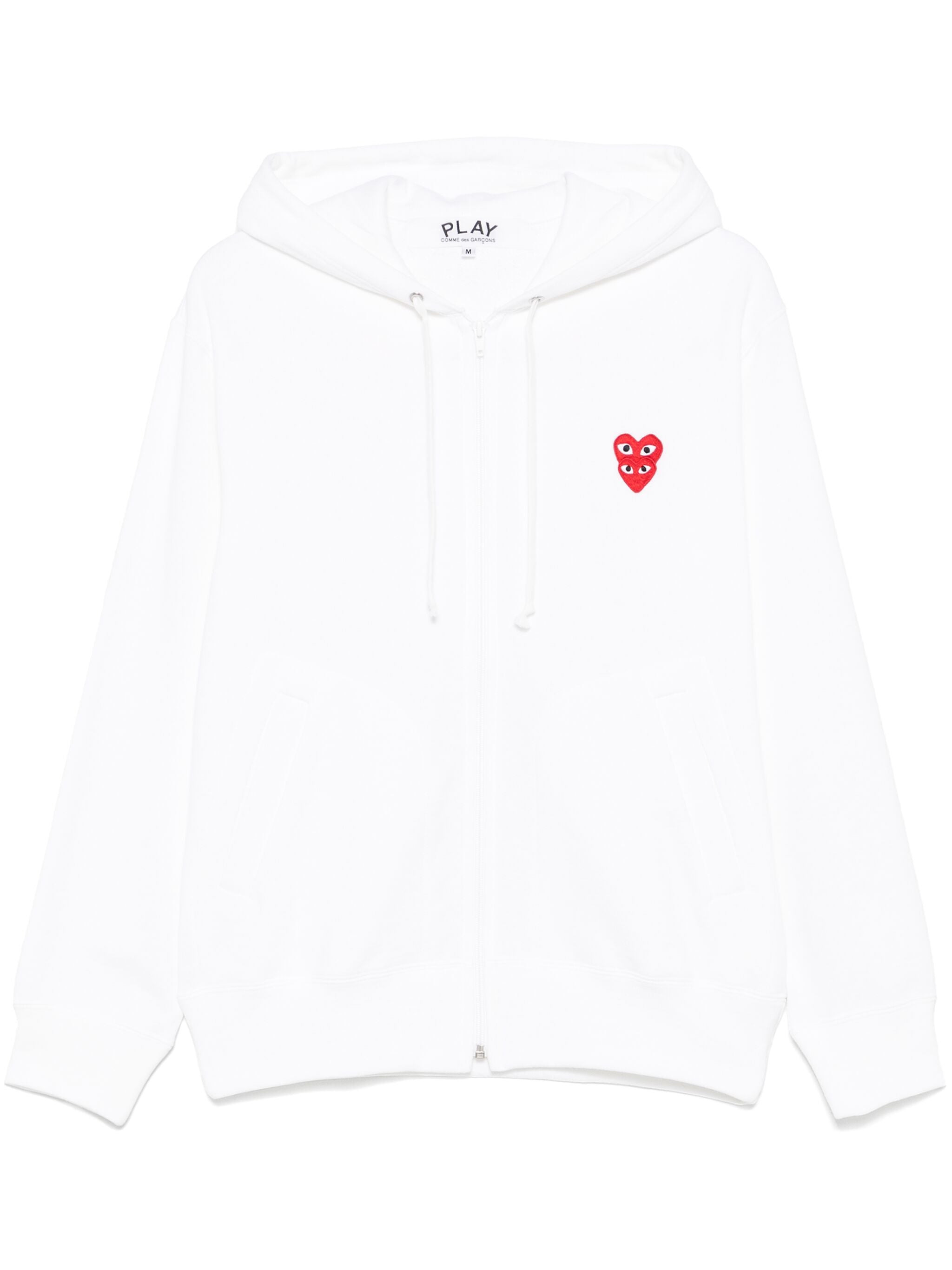 Comme Des GarÇons Play Double Heart-patch Hoodie - 1