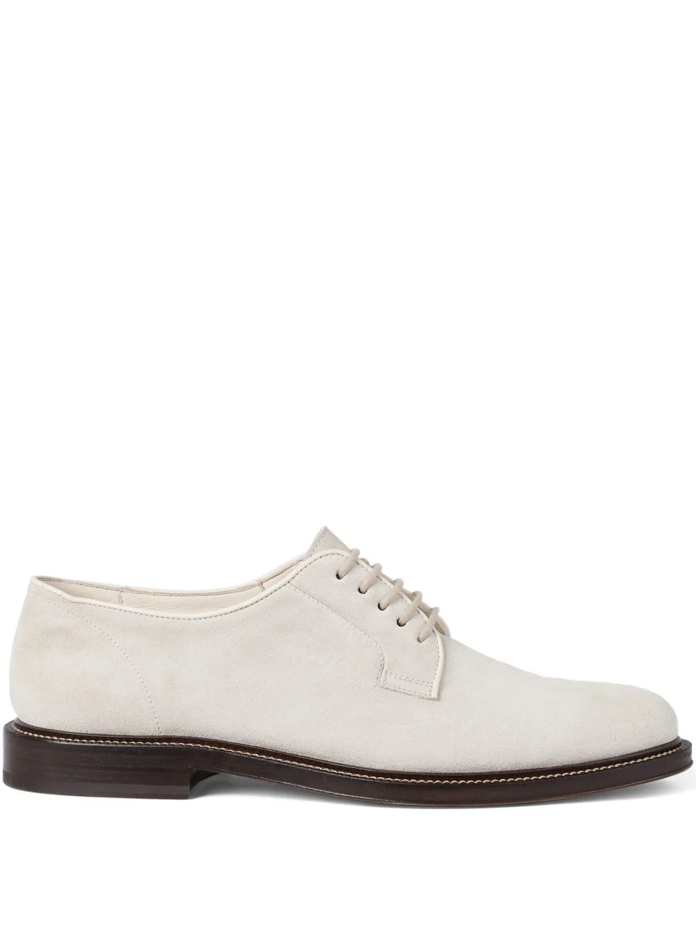 lace-up suede derby shoes - 1