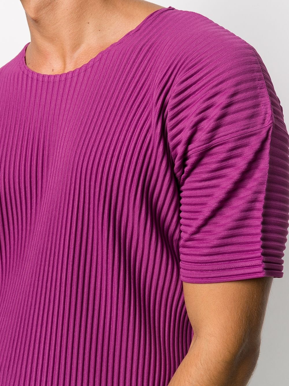 micro-pleated fitted T-shirt - 5