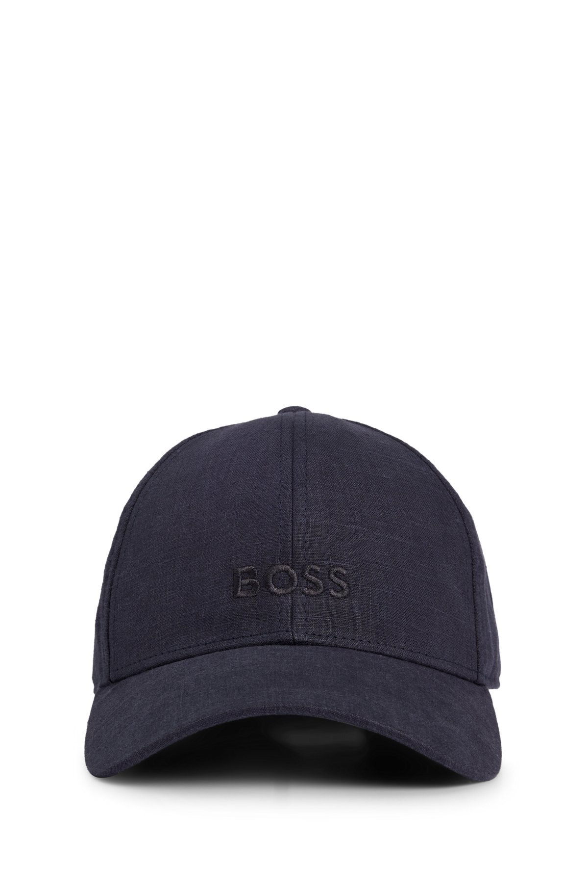 LINEN CAP WITH EMBROIDERED LOGO - 2