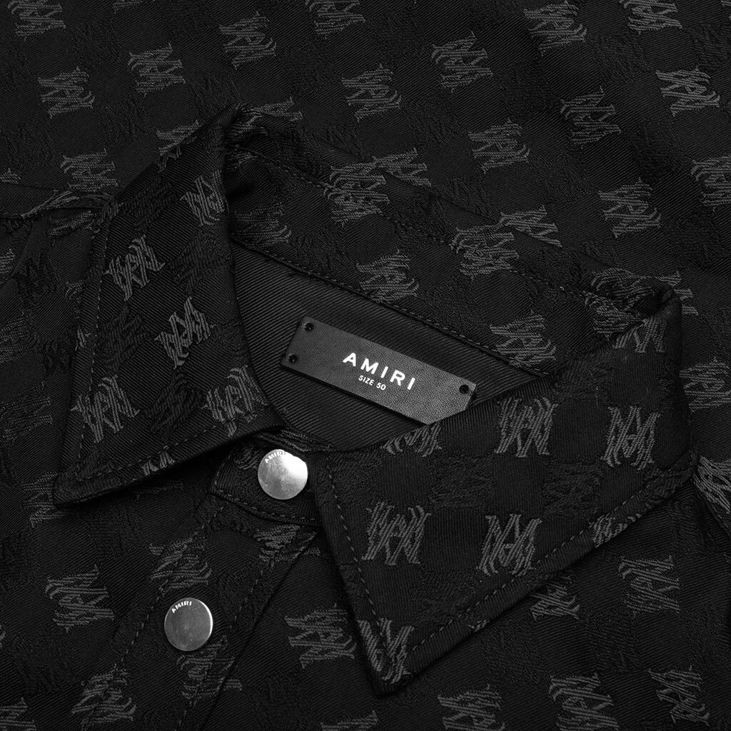 MA QUAD JACQUARD SHIRT - BLACK - 3