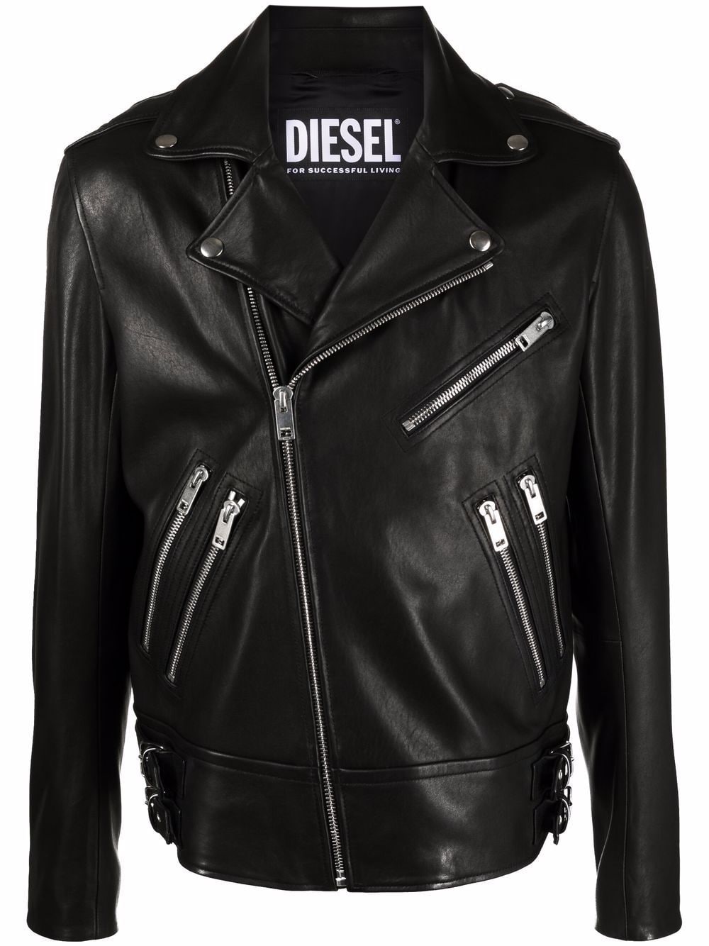 biker-style zip jacket - 1