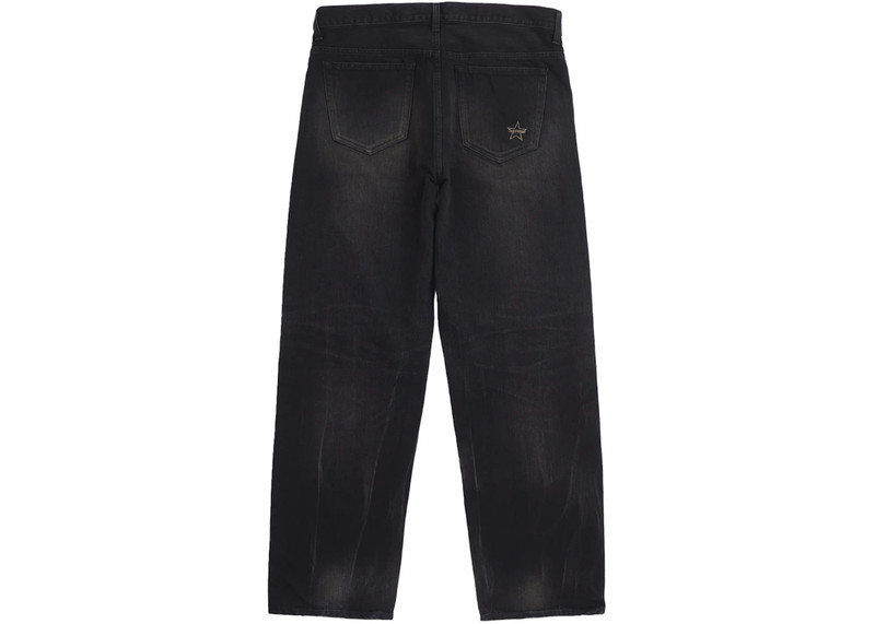 Supreme Supreme Distressed Loose Fit Selvedge Jean (SS25) Washed Black outlook