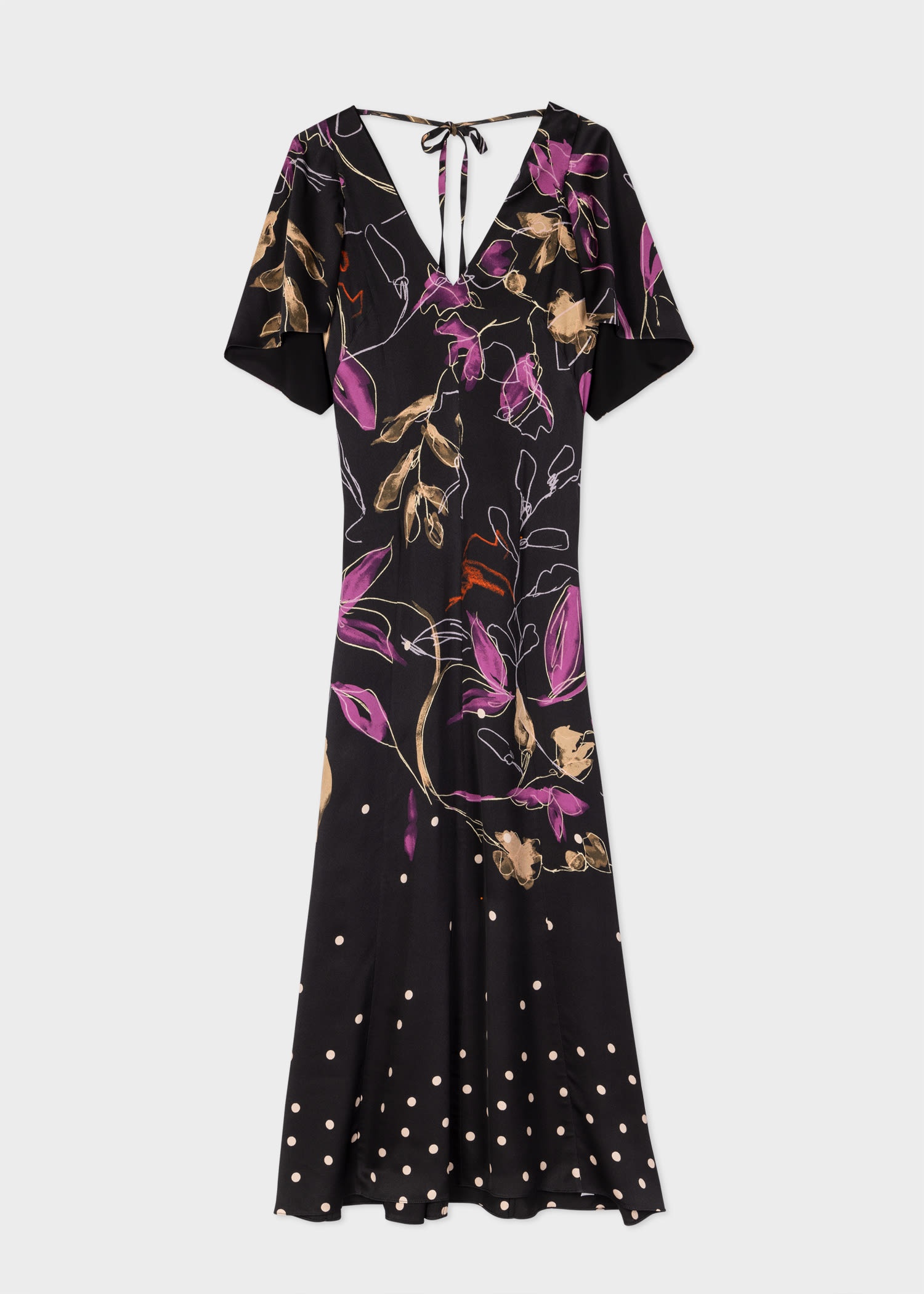 Black 'Ink Floral' Maxi Dress - 1