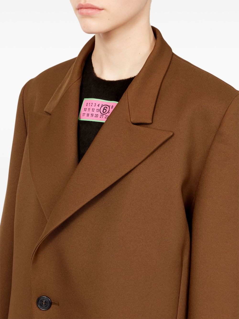 single-breasted over-sized blazer - 7