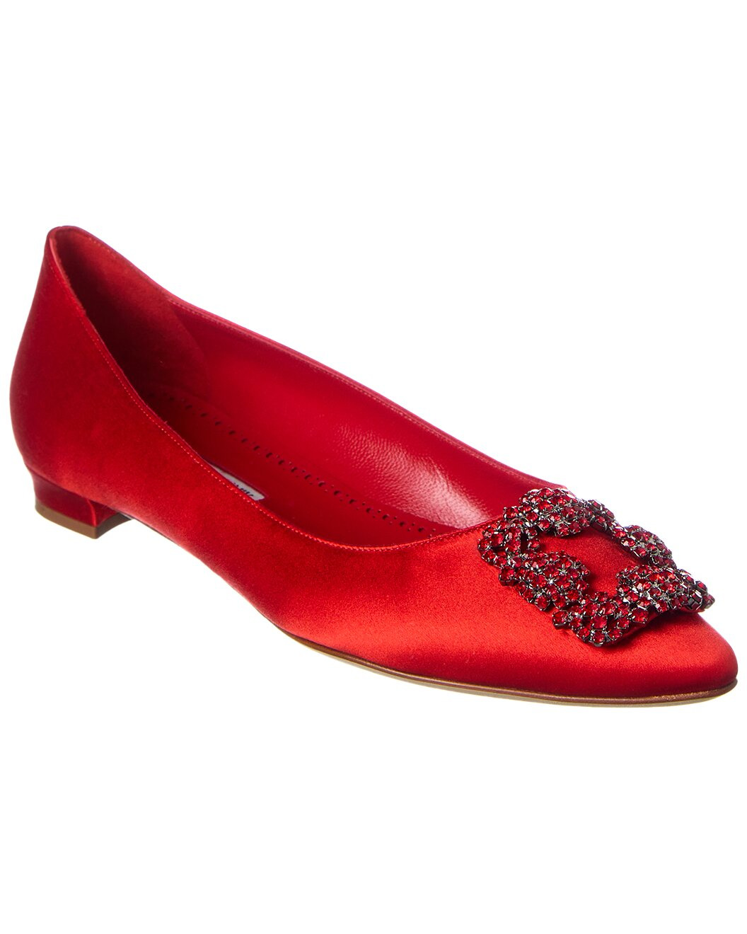 Manolo Blahnik Hangisi Satin Flat - 1
