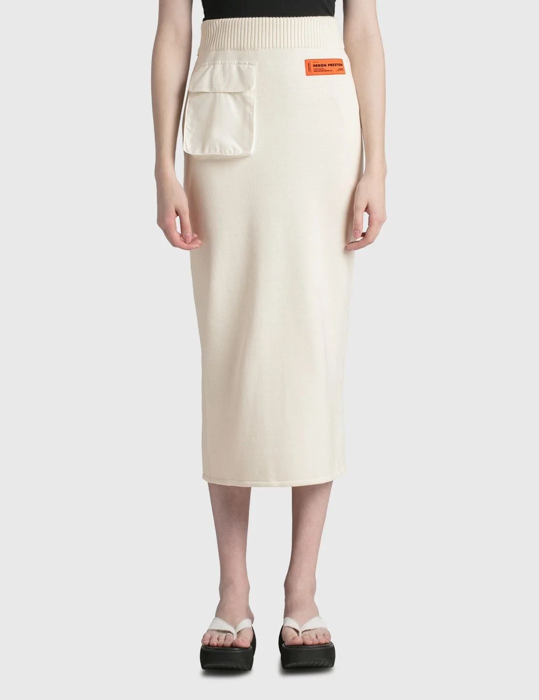 NYLON POCKET KNIT SKIRT - 1