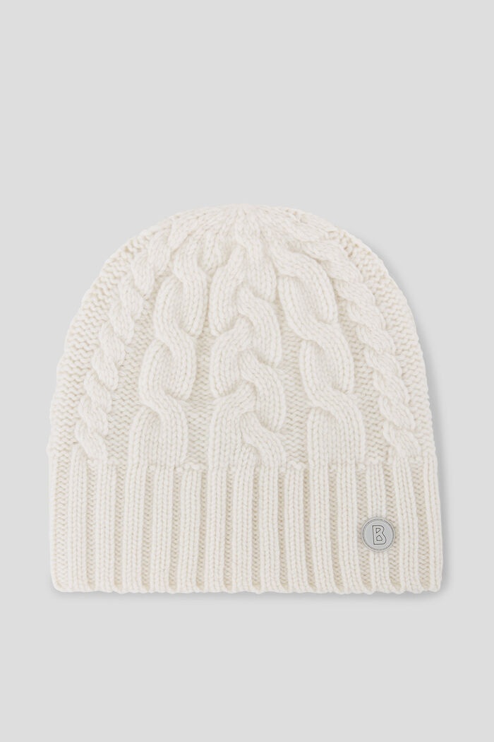 Nyala Cashmere knitted hat in Off-white - 1