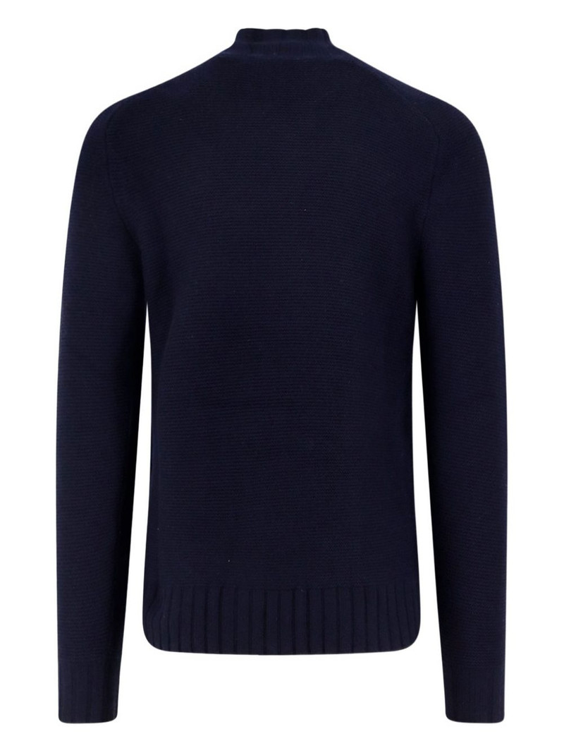 ALPHA INDUSTRIES ribbed funnel-neck sweater outlook