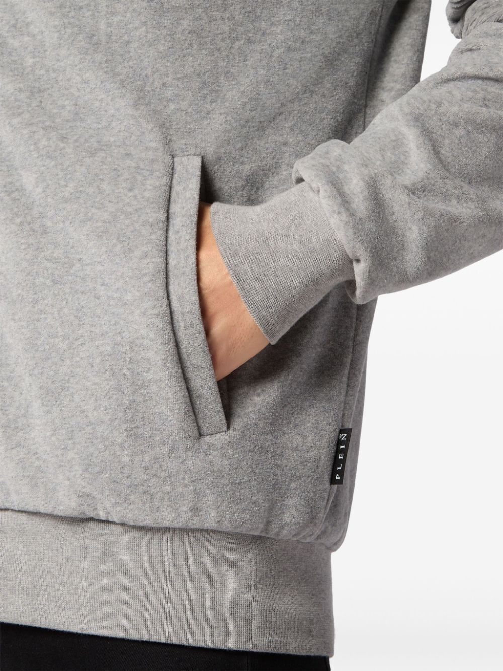 logo-plaque cotton track jacket - 4