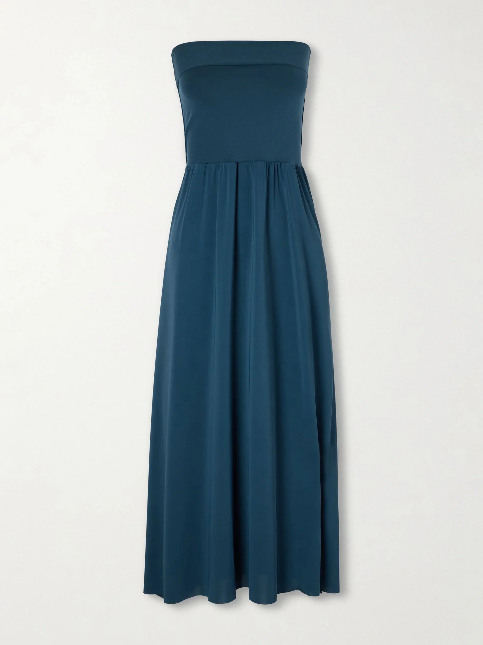 Oda strapless stretch-jersey maxi dress Navy - 1