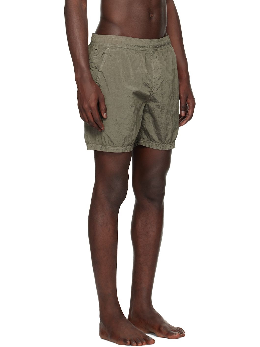 Green B100004 Nylon Metal Swim Shorts - 2