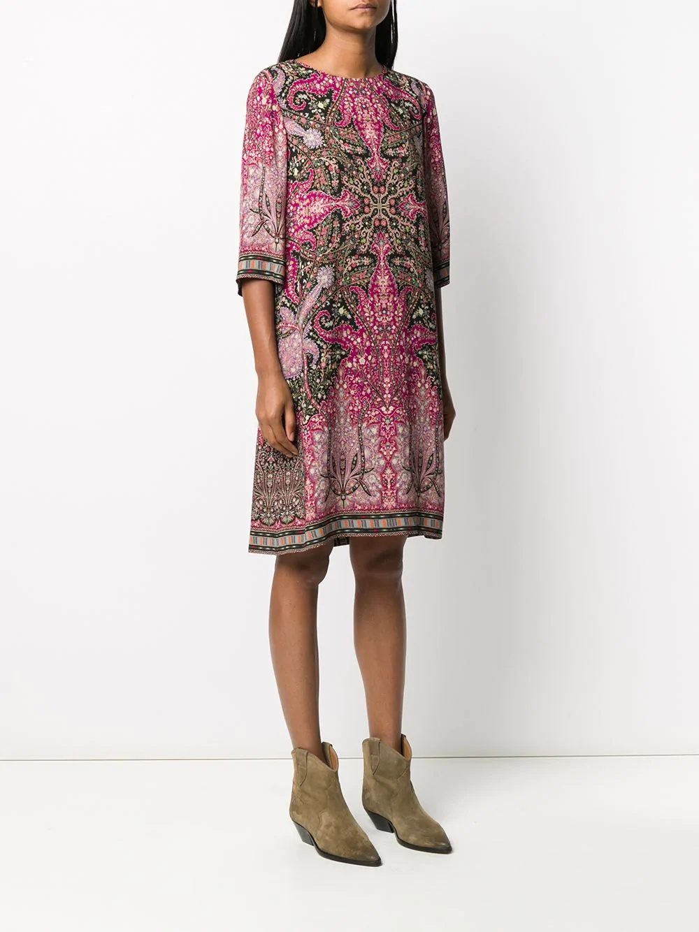 paisley print dress - 3