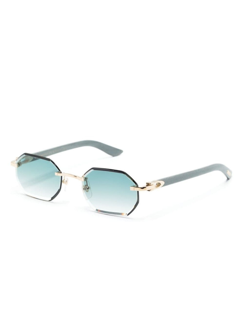 Cartier gradient-lenses metal sunglasses outlook