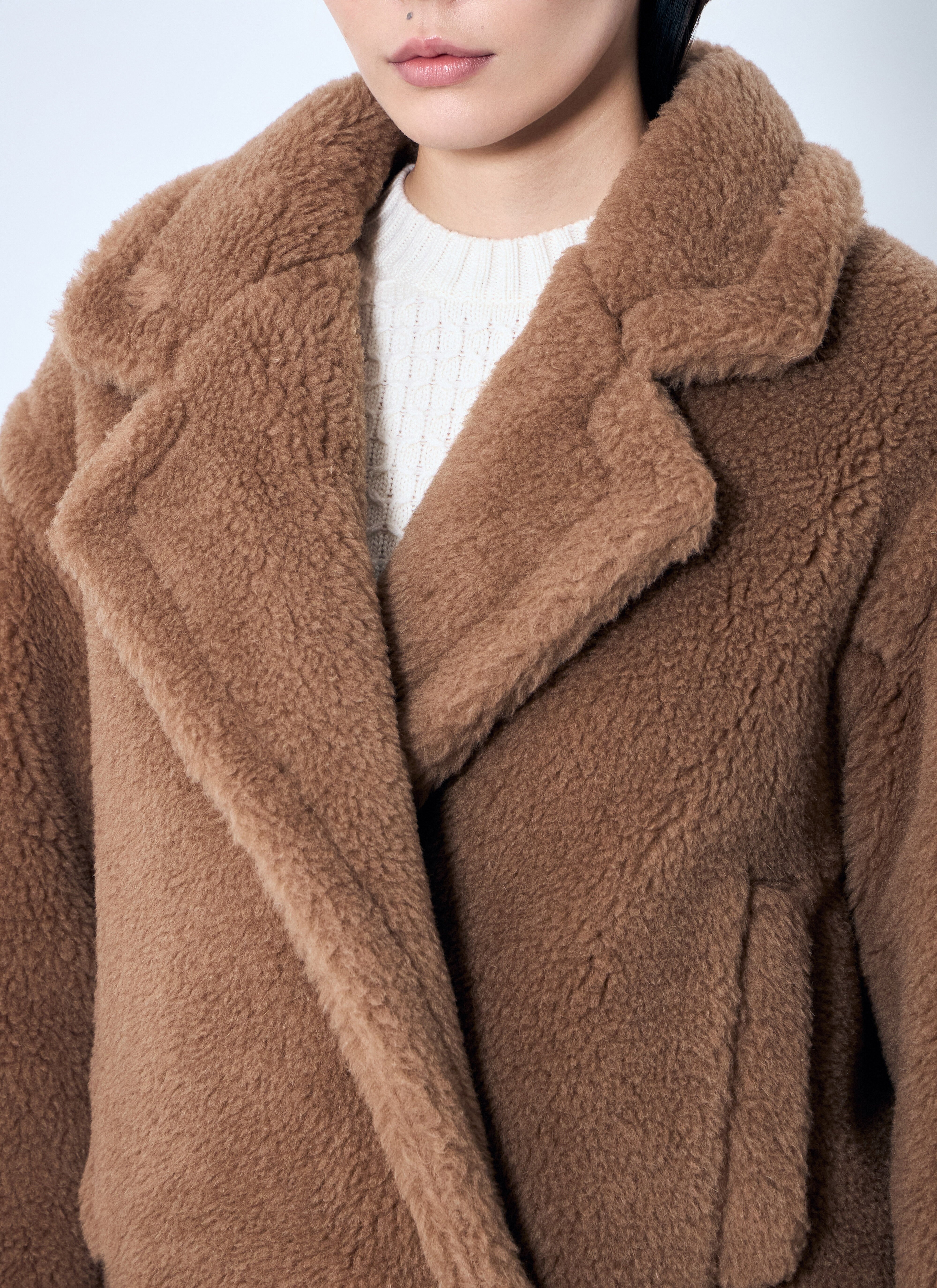 Cropped Teddy Bear Icon Coat - 5