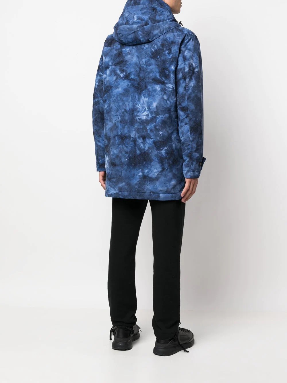 abstract-pattern print parka - 4