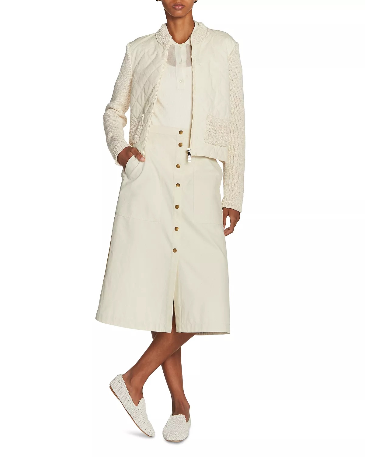 Mixed Media Coat - 2