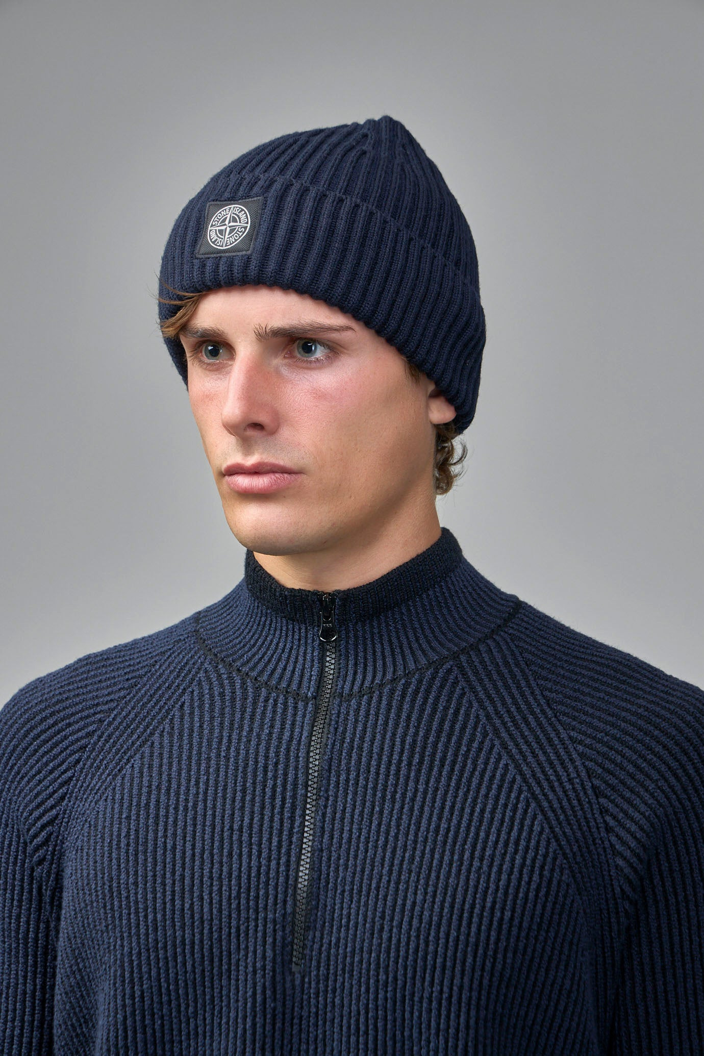 Beanie with Compass Logo Patch - 4
