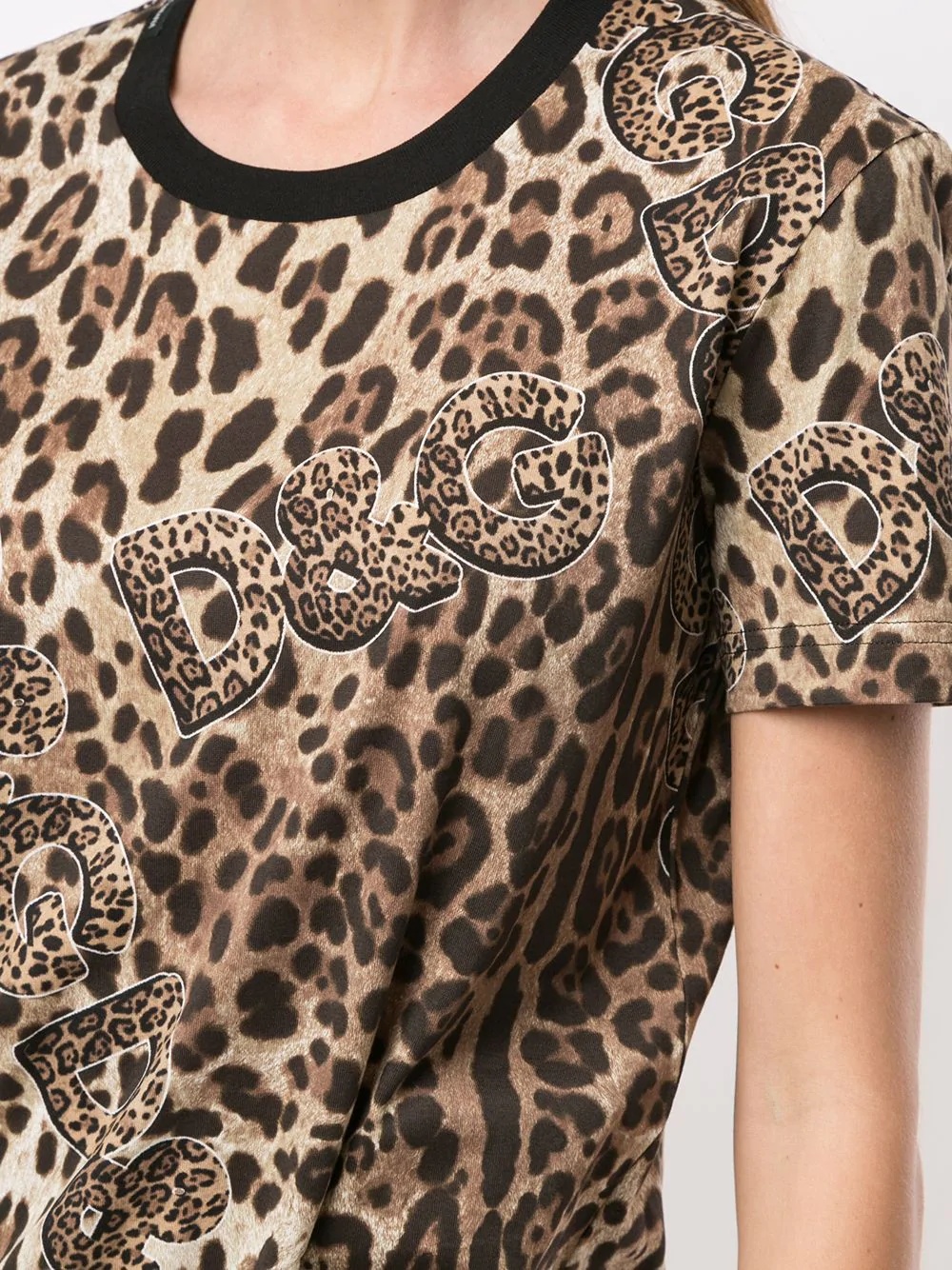 leopard print T-shirt - 5