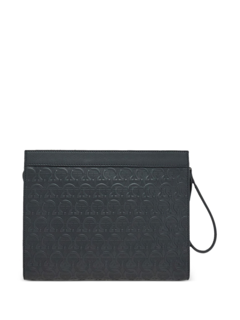 Gancini embossed zipped clutch - 3