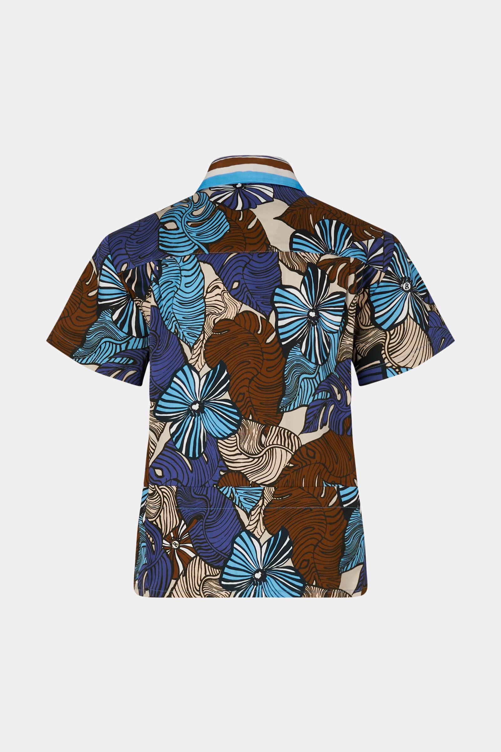 Daphna Blouse in Blue/Brown/Beige - 6