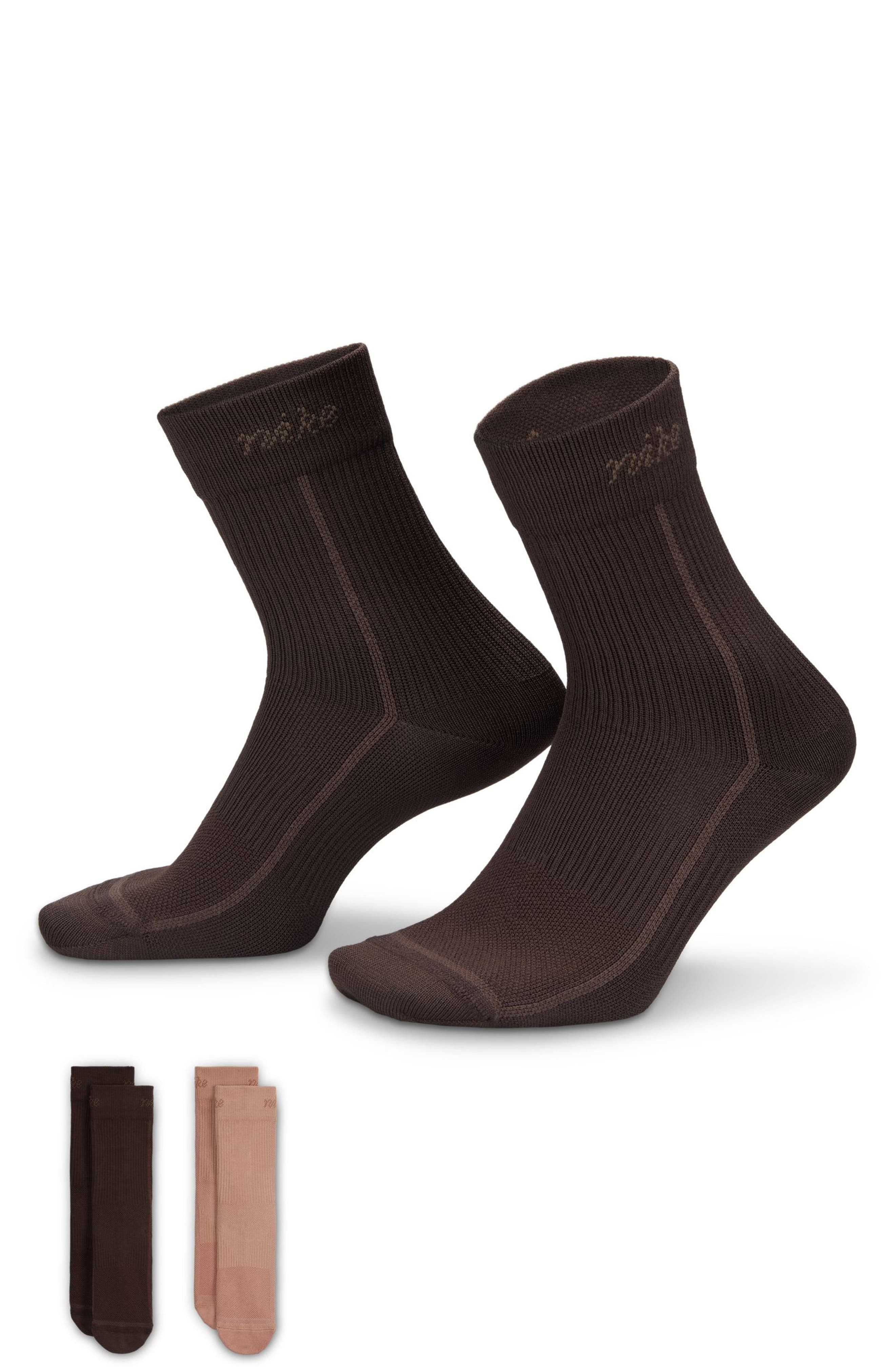 Nike Dri-FIT Everyday Plus 3-Pack Crew Socks in Brown Multi at Nordstrom - 4