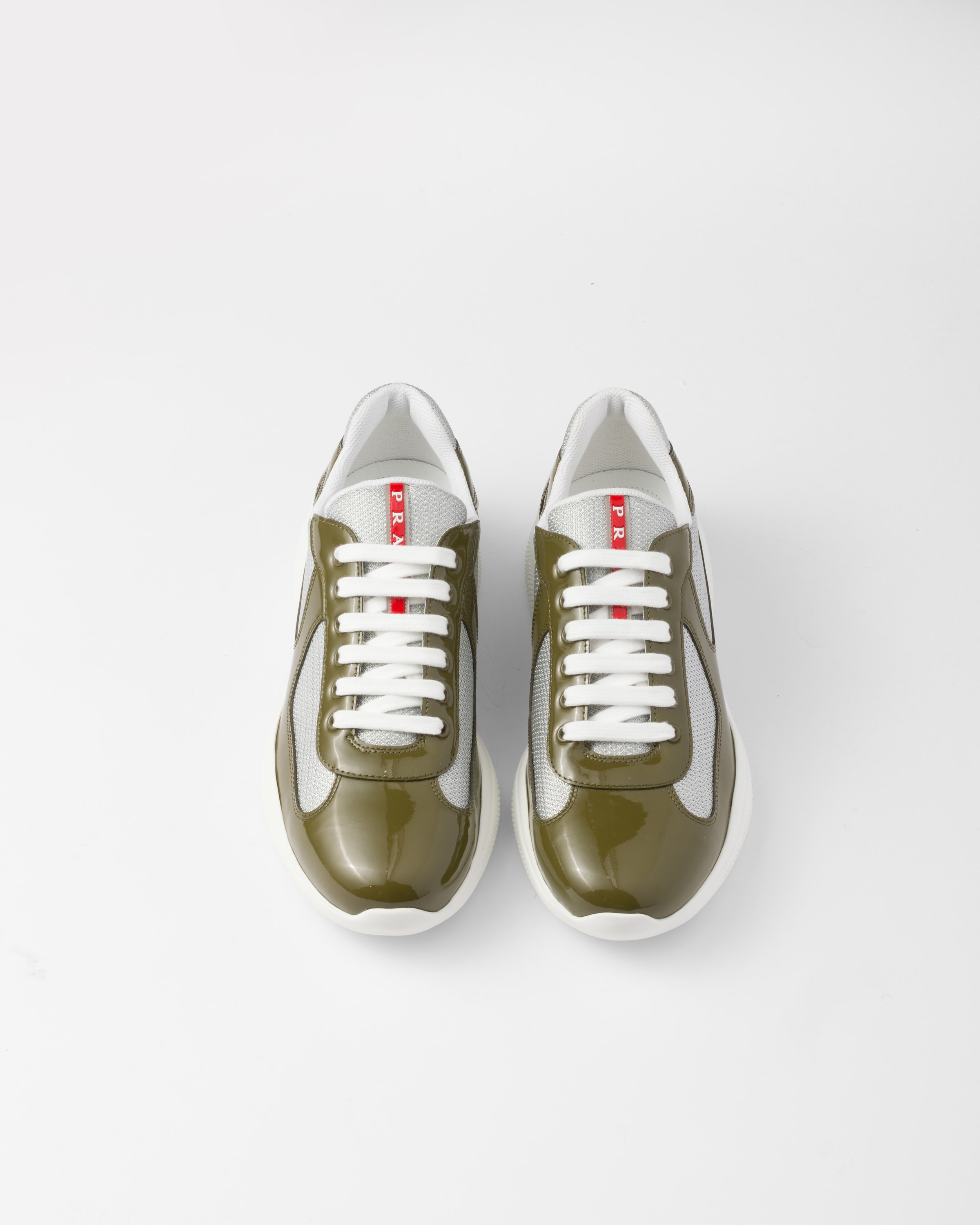 Patent leather and technical fabric Prada America's Cup sneakers - 3