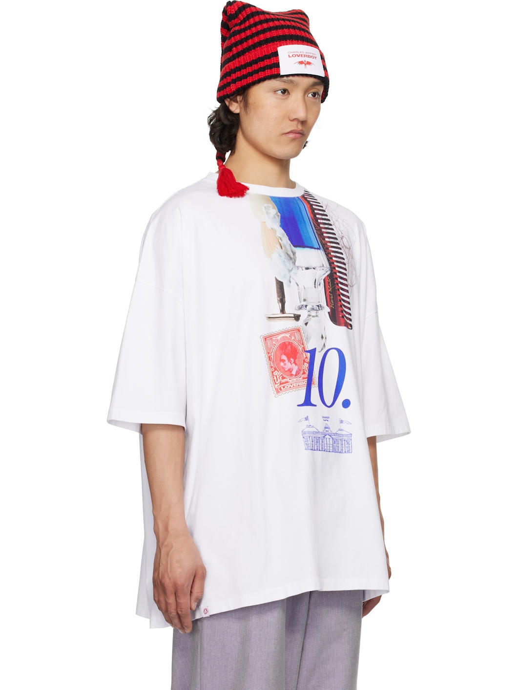 White Oversized '10' Year T-shirt - 2