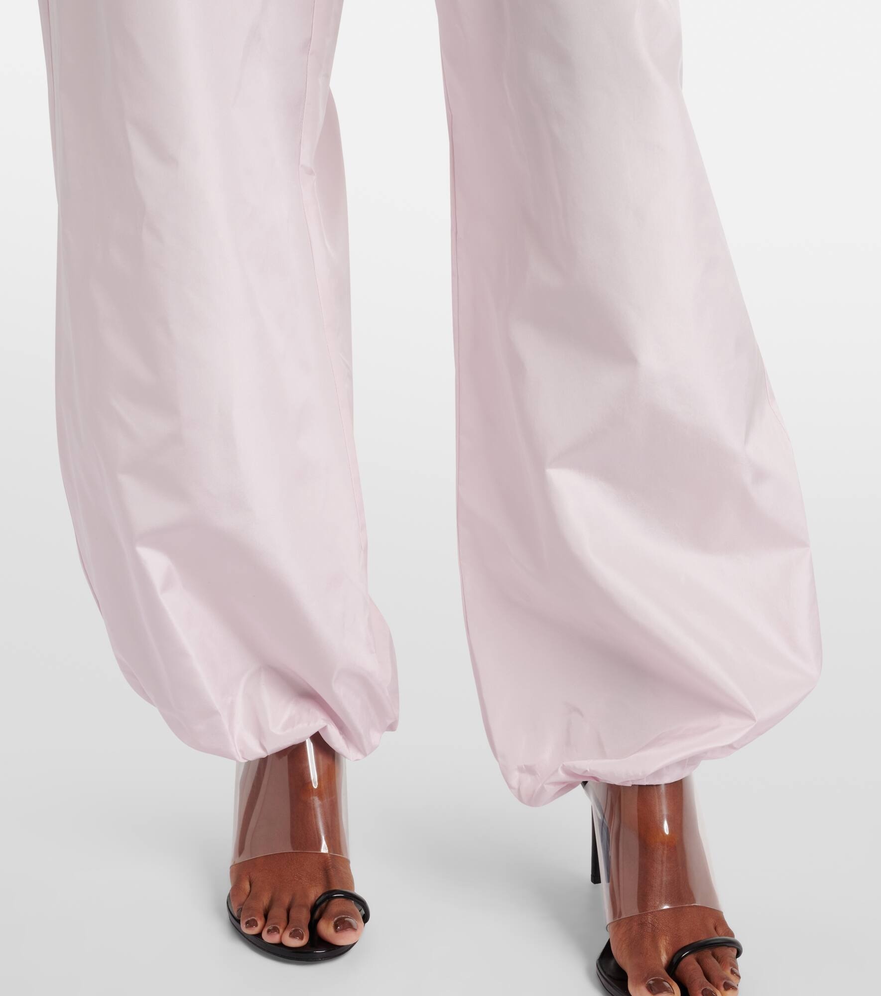 Balloon silk wide-leg pants - 5