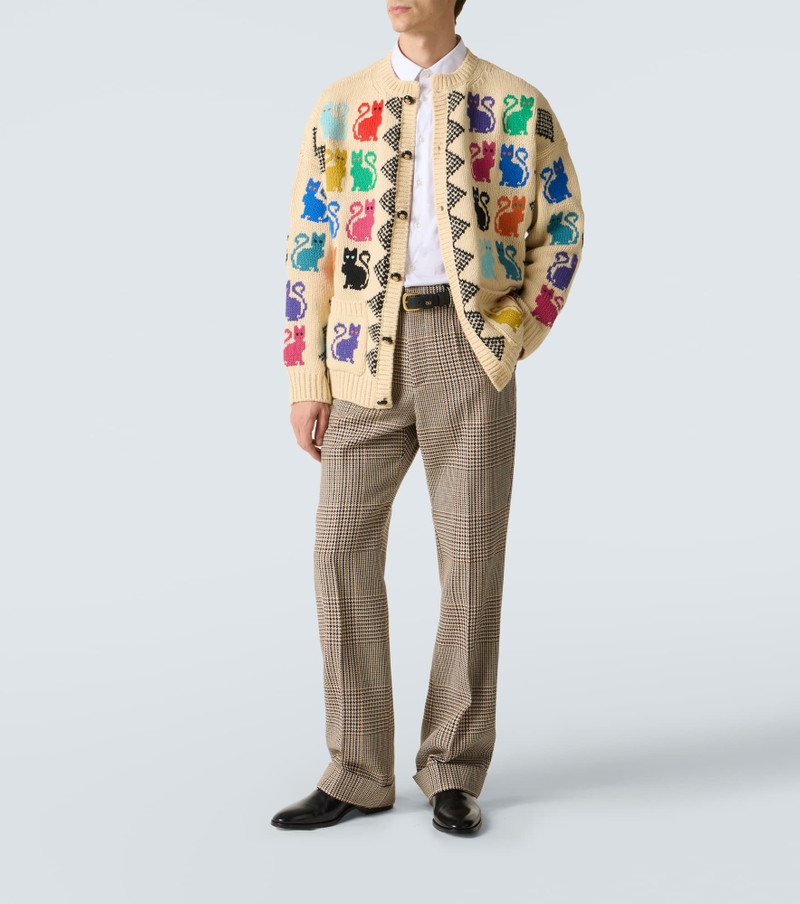 Valentino Jacquard virgin wool cardigan outlook