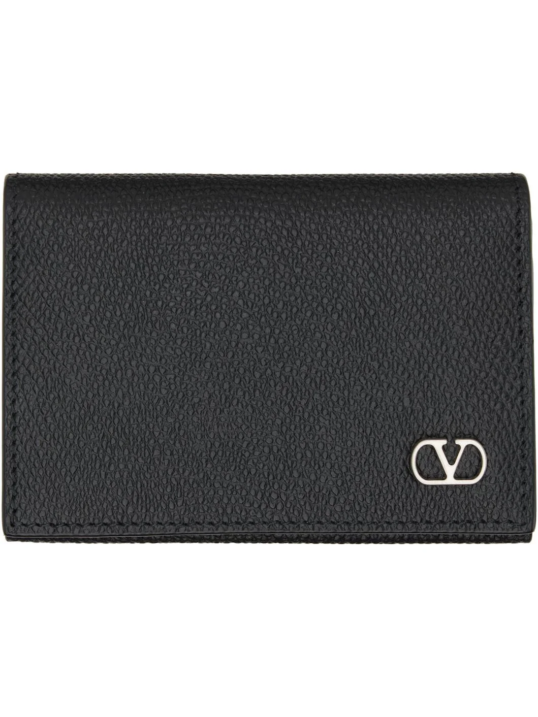 logo-plaque leather wallet - 1