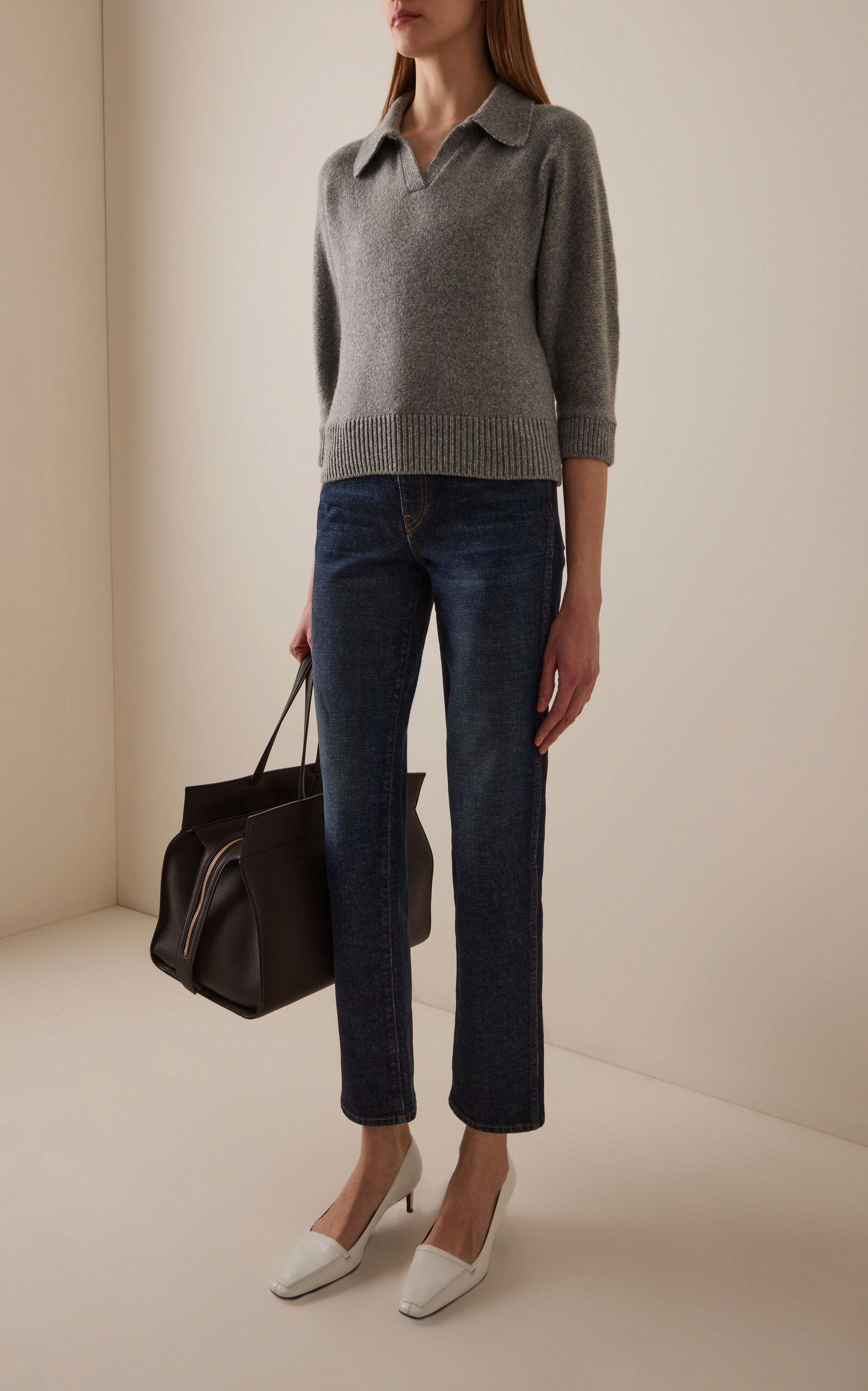 Herve Knit Cashmere Sweater grey - 3