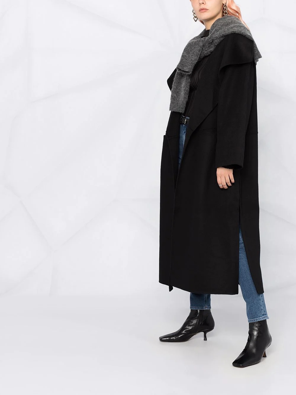 oversized wool-cashmere coat - 4