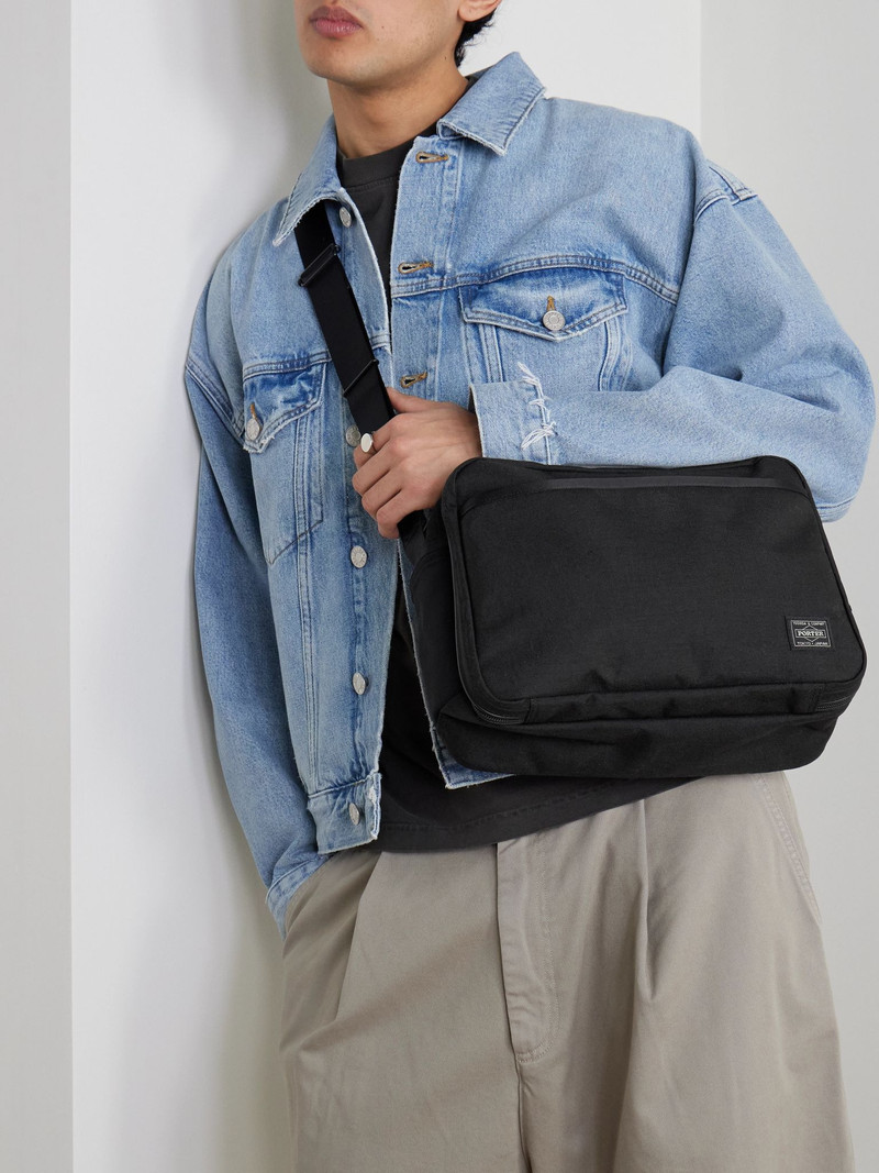 PORTER Hybrid Cordura® Nylon Messenger Bag Black outlook