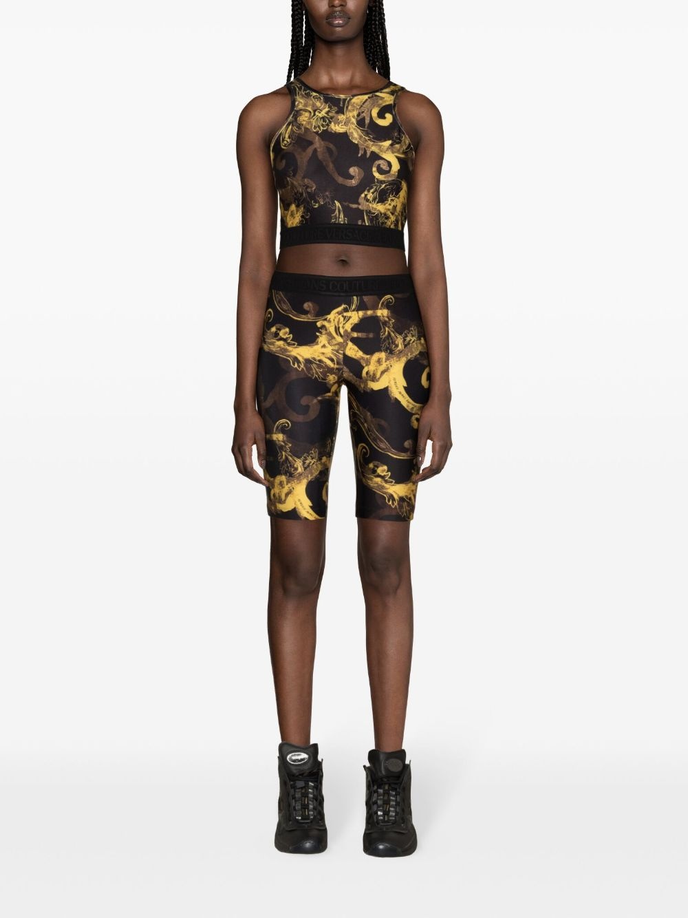 baroque-print tank top - 2