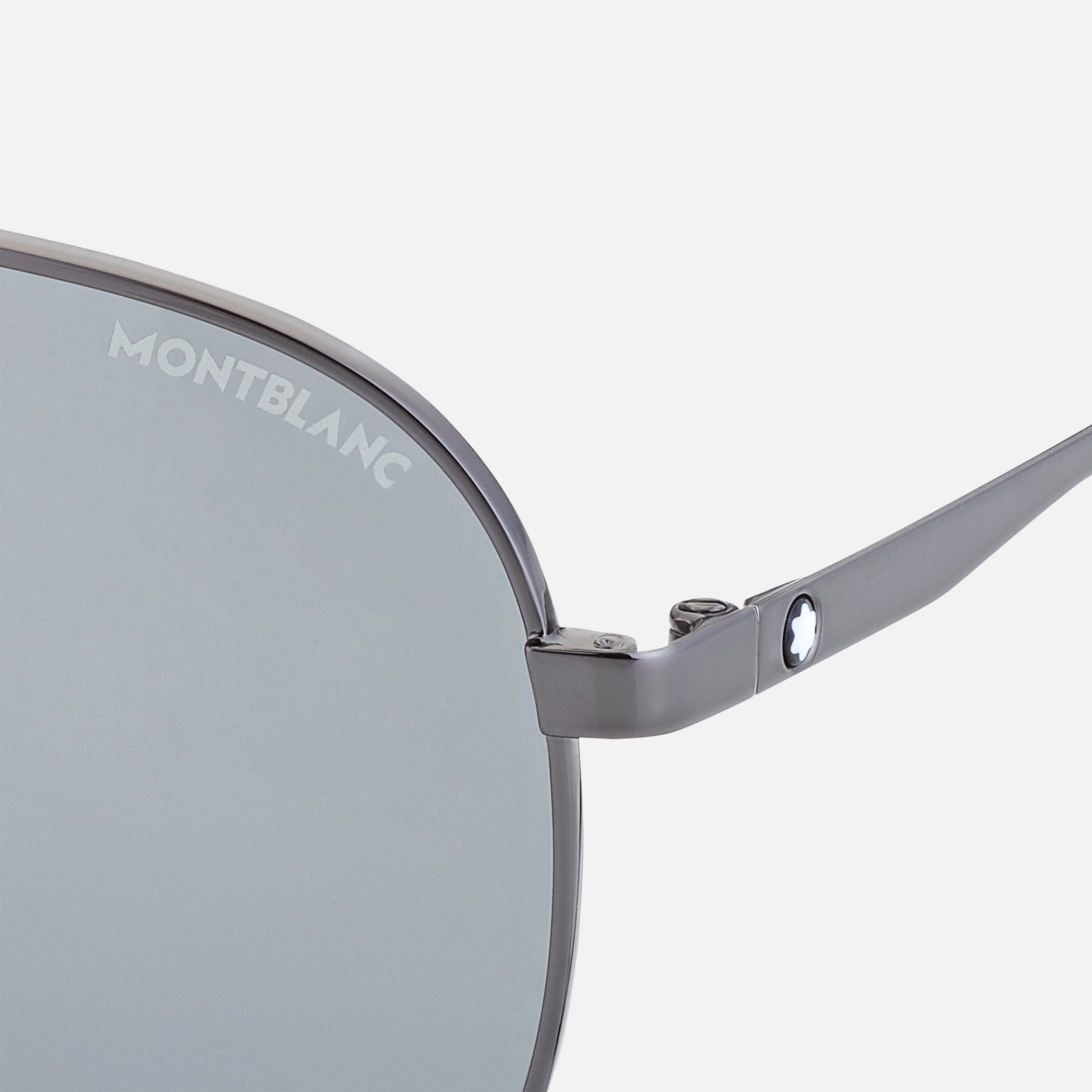 Square Ruthenium Metal Frame Sunglasses - 2