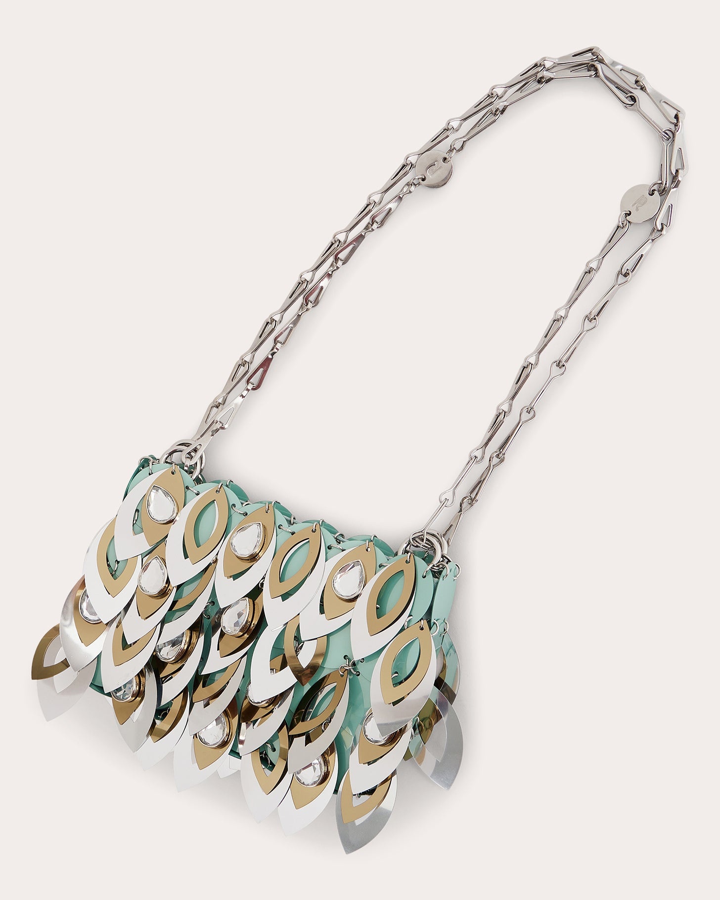 Nano Teardrop Crystal Embellished Shoulder Bag - 3