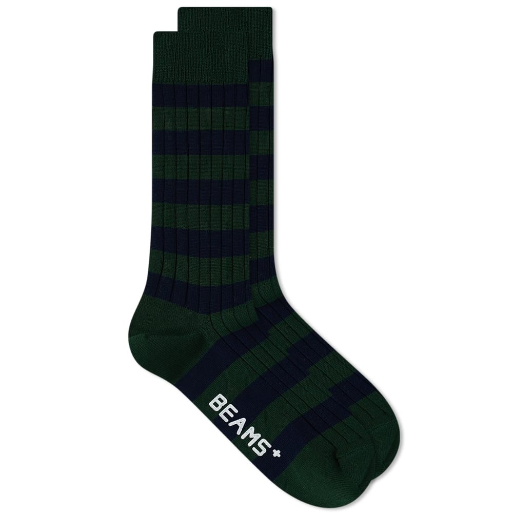 Beams Plus Rib Stripe Sock - 1