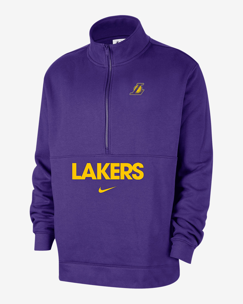 Los Angeles Lakers Club Courtside Men's Nike NBA 1/2-Zip Top 1