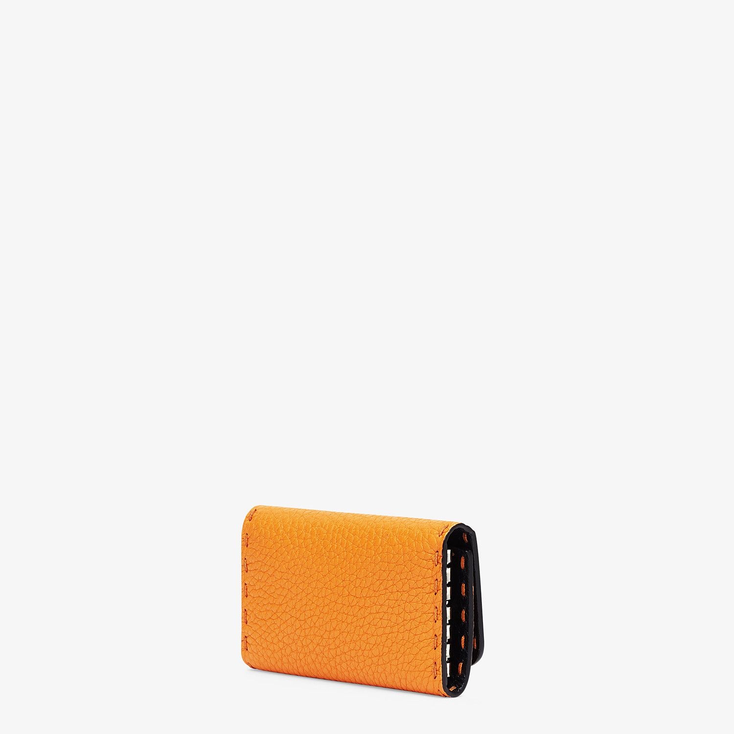 Orange leather pouch - 2