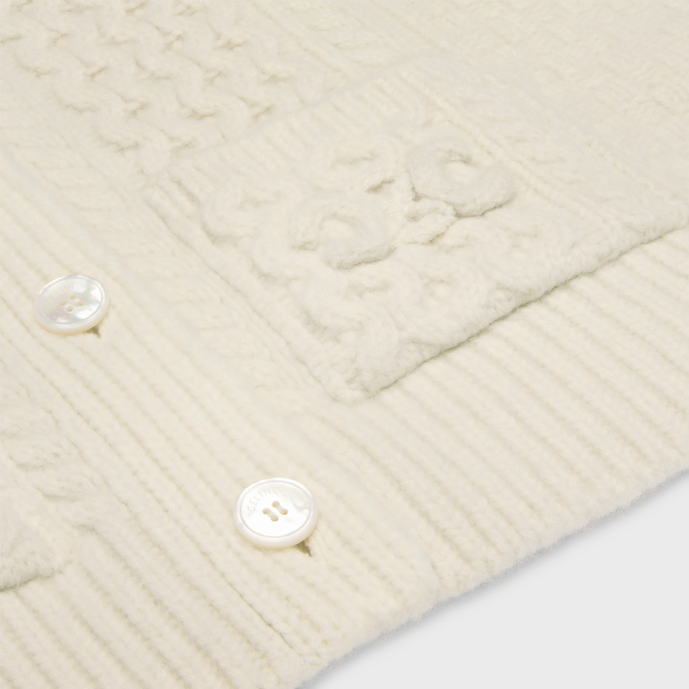 triomphe cardigan in aran wool - 4