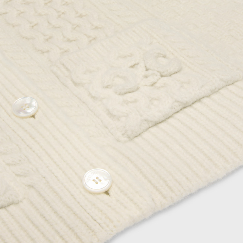 triomphe cardigan in aran wool 4