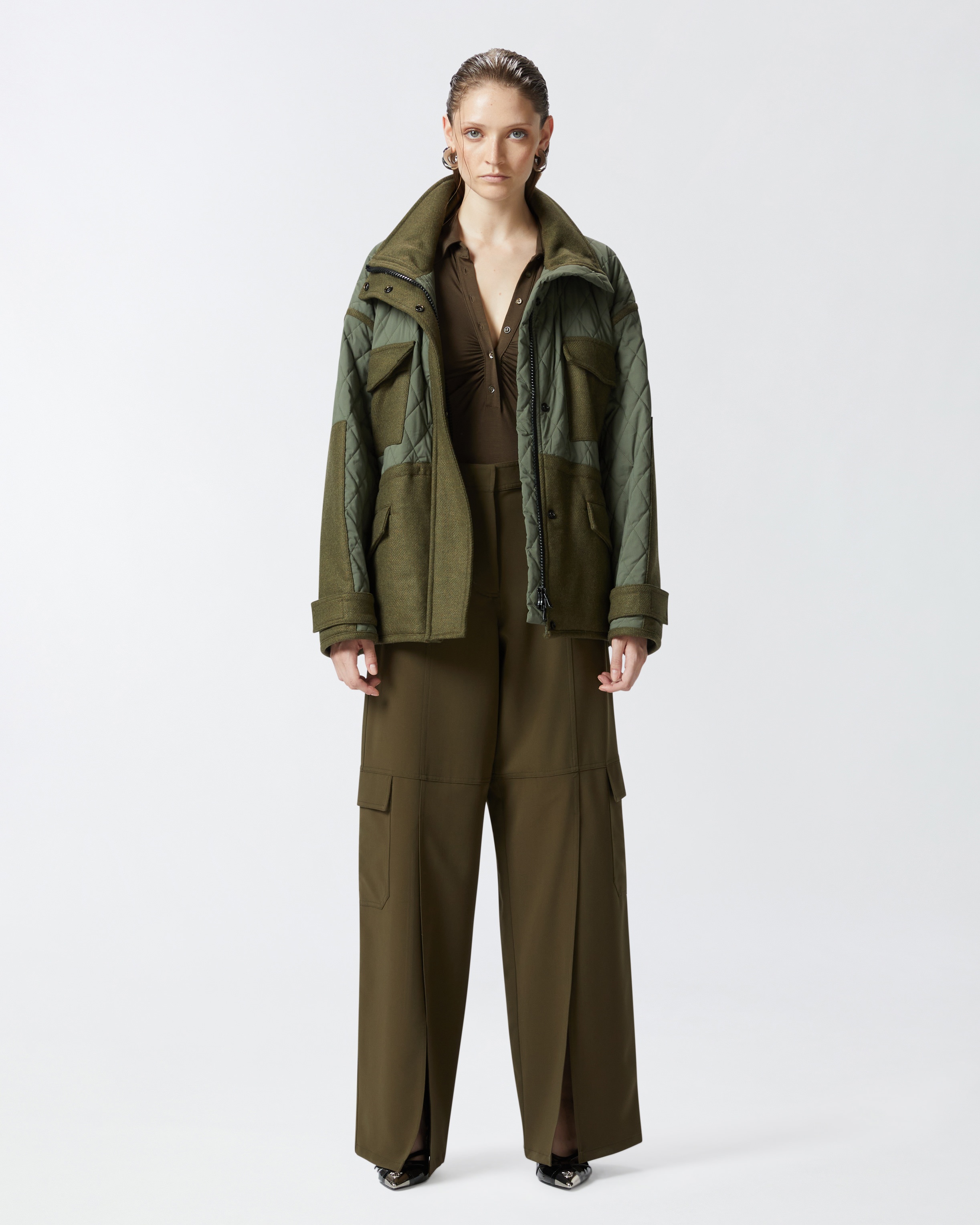 QUILTED PARKA WITH FELT DETAILS - 3