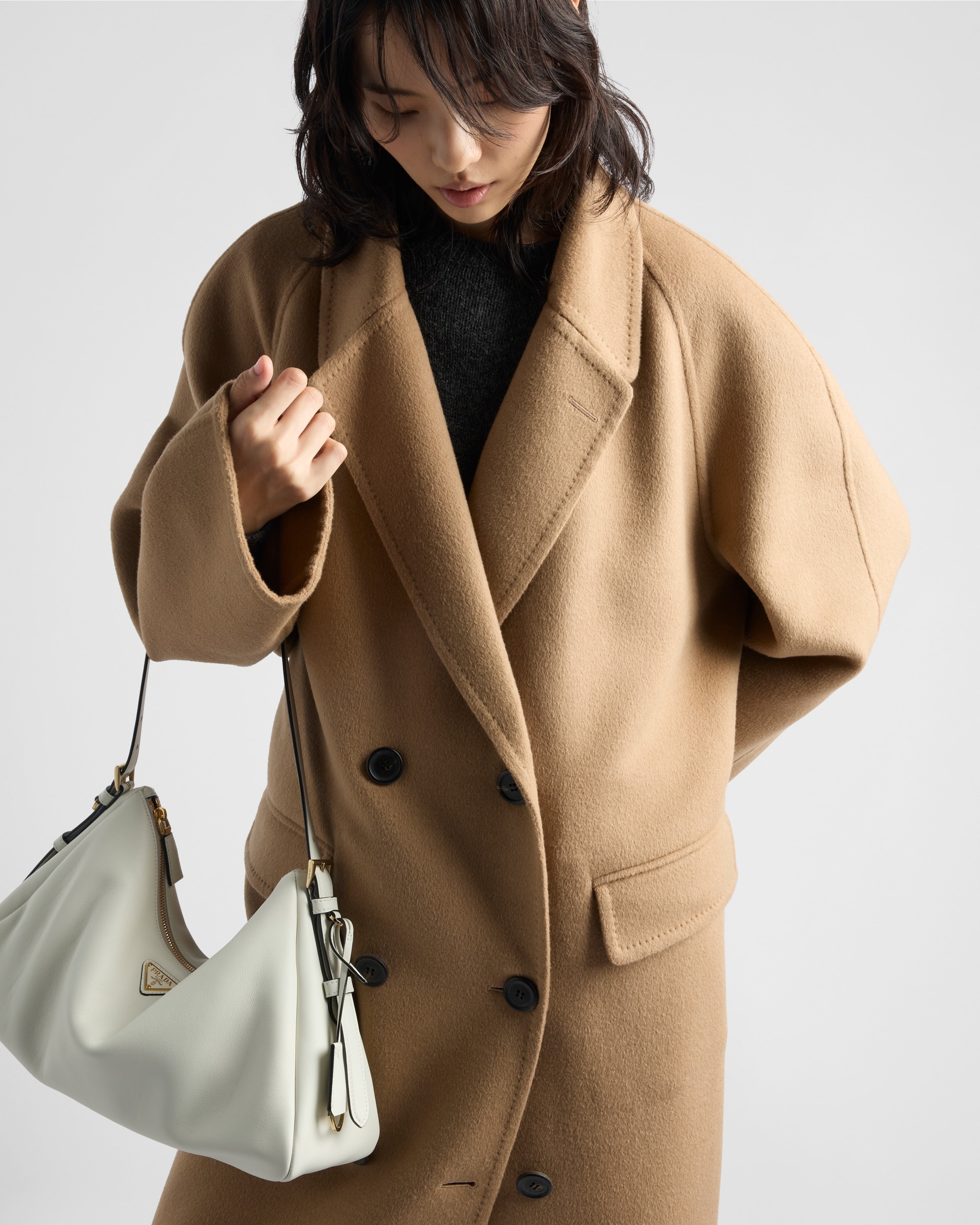 Double-breasted cashgora coat - 6